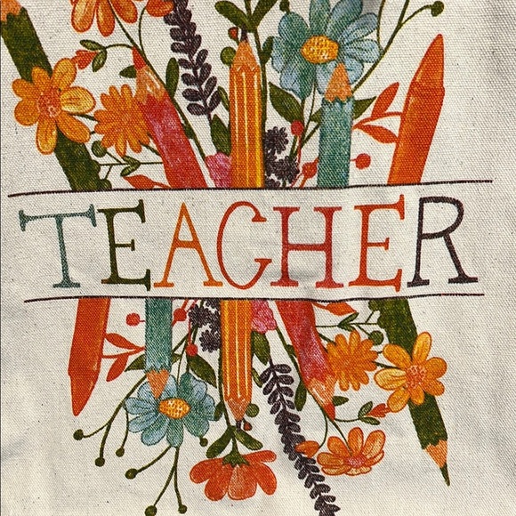 Teacher Canvas Tote Bag 🍎✏️♻️ - Picture 5 of 8